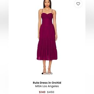 NWT MISA Los Angeles Magenta Rula Dress Size M